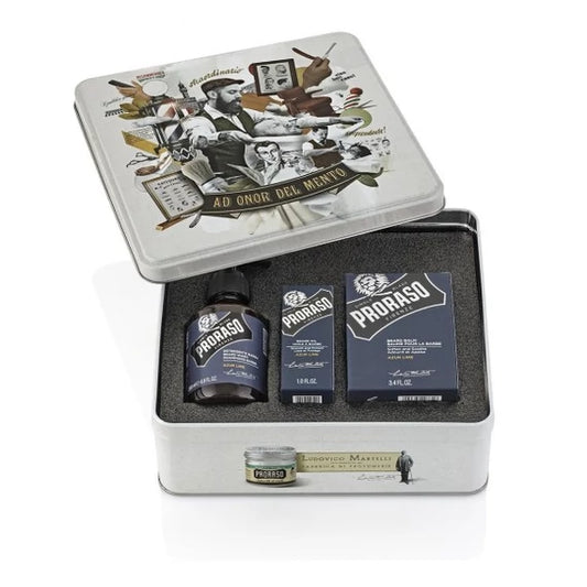 Proraso Vintage Beard Gift Tin (Azur Lime) ajándékszett