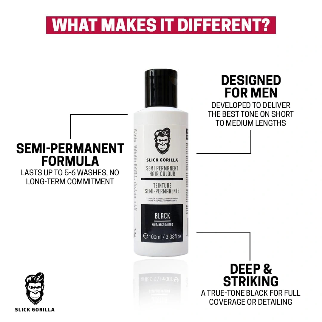 Slick Gorilla Hair Color - Black hajszínező 100ml