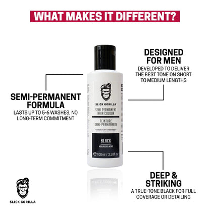 Slick Gorilla Hair Color - Black hajszínező 100ml