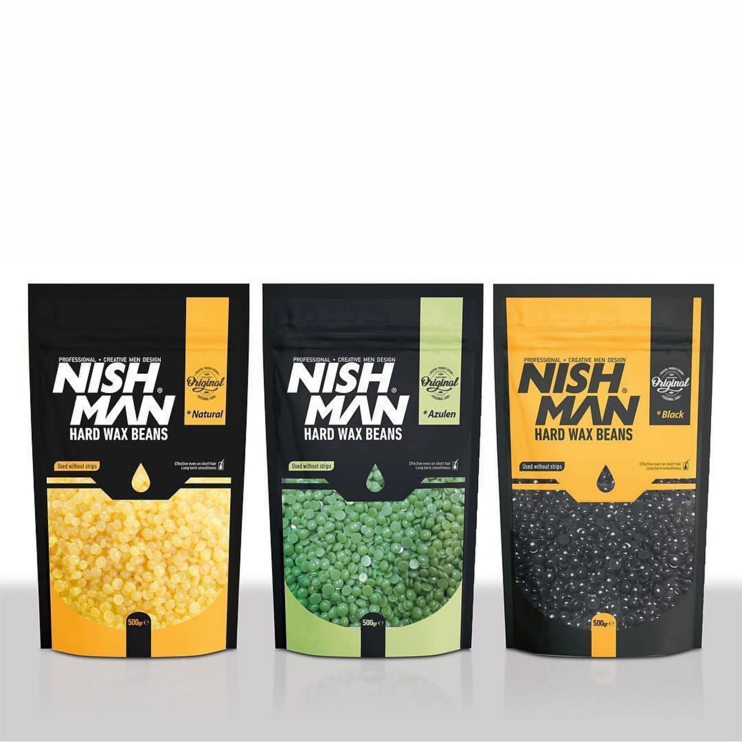 Nish Man Professional Hard Wax Beans Green gyanta 500g