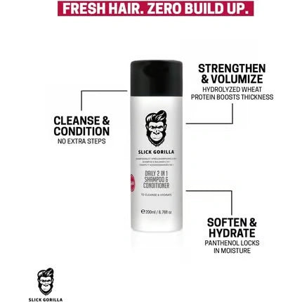 Slick Gorilla 2in1 Shampoo & Conditioner sampon-balzsam 200ml