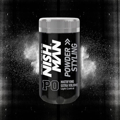 Nish Man Mattifying Extra Volume Powder Light Control (P0) hajformázó por 20 g